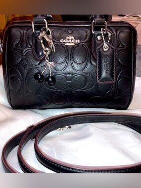 Coach rare Mini Rowan satchel quilted c logo puffy smooth